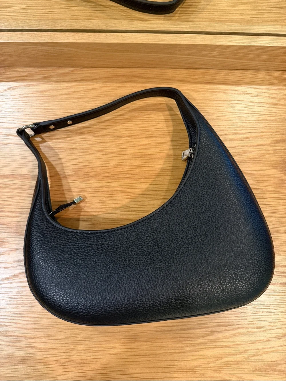 JW PEI Black Pebbled Shoulder Bag